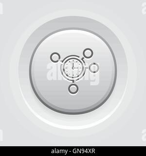 La gestione del tempo e la relativa icona. Il concetto di business Illustrazione Vettoriale