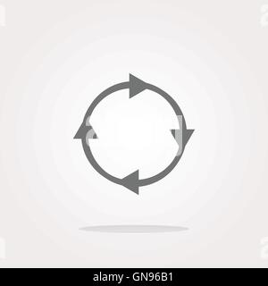 Frecce di rotazione icona Vettore. Frecce di rotazione immagine icona. Frecce di rotazione icona JPG. Frecce di rotazione icona EPS. Frecce di rotazione MI Illustrazione Vettoriale