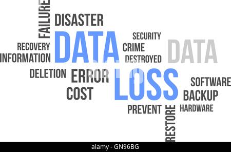 Word cloud - La perdita di dati Illustrazione Vettoriale