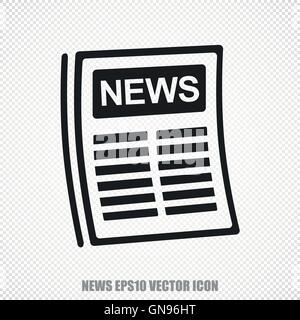 News Giornale di vettore icona. Moderno design piatto. Illustrazione Vettoriale