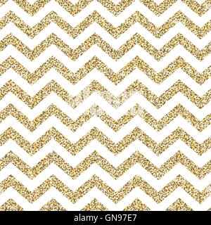 Chevron seamless pattern. Scintillante superficie dorata Illustrazione Vettoriale