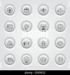 Business set di icone. Illustrazione Vettoriale