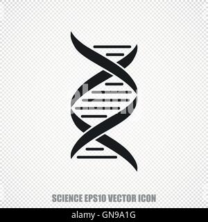 La scienza DNA vettore icona. Moderno design piatto. Illustrazione Vettoriale