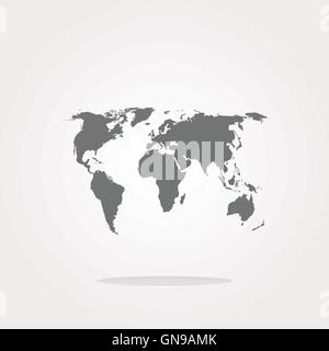 Icona del mondo. Icona mondiale vettore. Icona mondiale arte Icona del mondo eps. Icona mondiale Immagine icona mondiale logo icona mondiale segno. Icona mondiale Fl Illustrazione Vettoriale