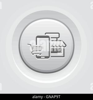 Shopping on line icona Illustrazione Vettoriale