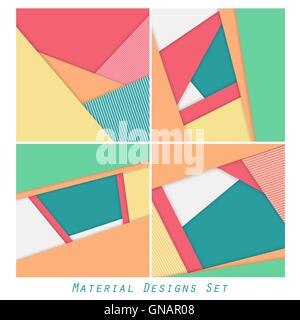 Materiale astratto designs set Illustrazione Vettoriale