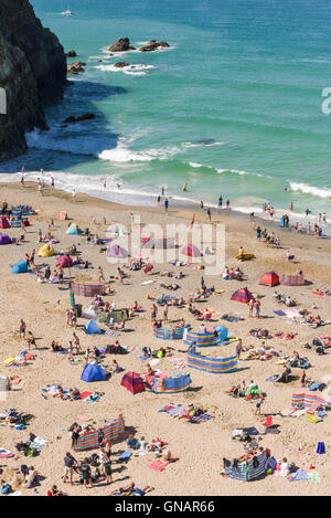 Lusty Glaze beach in Newquay, Cornwall. Foto Stock