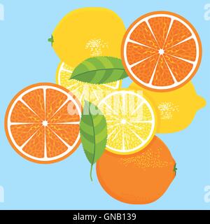 Arance e limoni Illustrazione Vettoriale