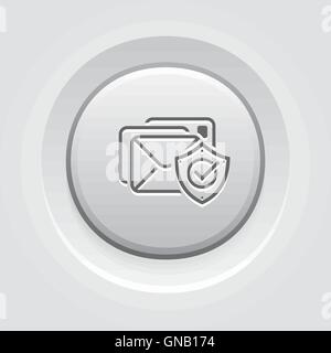 E-mail icona di protezione Illustrazione Vettoriale