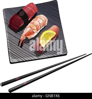 Sushi illustrazione vettoriale Illustrazione Vettoriale