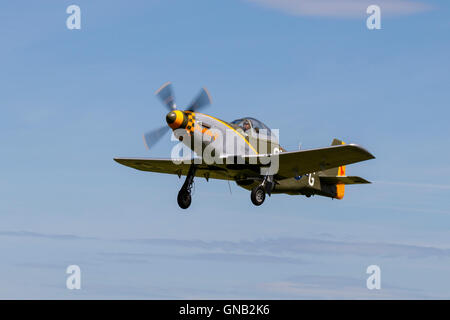 Titan T-51 Mustang G-CY 'l'Millie P' G-TSIM in volo a Breighton Airfield Foto Stock