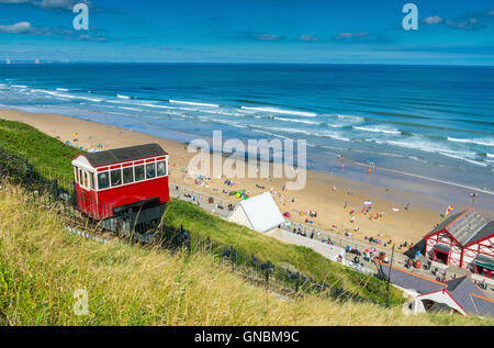 Saltburn dall'acqua di mare-powered funicolare Foto Stock