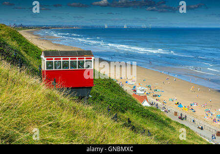 Saltburn dall'acqua di mare-powered funicolare Foto Stock