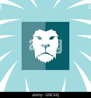 Lion modello di testa Illustrazione Vettoriale