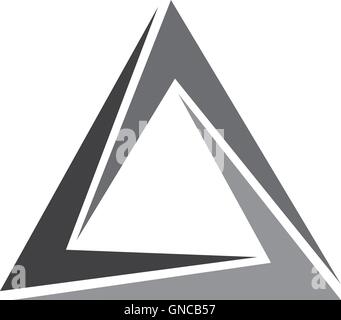 Triangolo logotipo arte tema Illustrazione Vettoriale