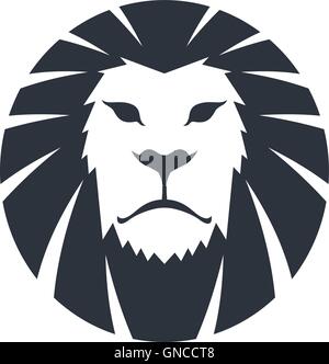 Lion modello di testa Illustrazione Vettoriale