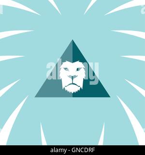 Lion modello di testa Illustrazione Vettoriale