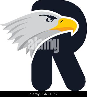 Eagle logotipo di testa Illustrazione Vettoriale