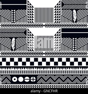 Schema nativo tribù cultura Illustrazione Vettoriale
