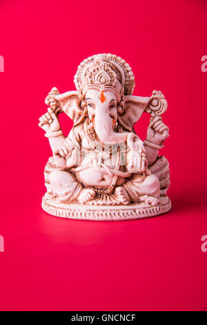 Felice Ganesh Chaturthi bigliettino mostra fotografia del signore ganesha idolo Foto Stock