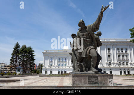 Era socialista monumento a Skopje in Macedonia Foto Stock