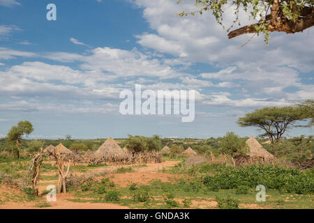 Ritratto di Hamer tribe, Turmi, Valle dell'Omo - Etiopia Foto Stock