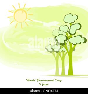 La giornata dell ambiente vettore Illustrazione Vettoriale
