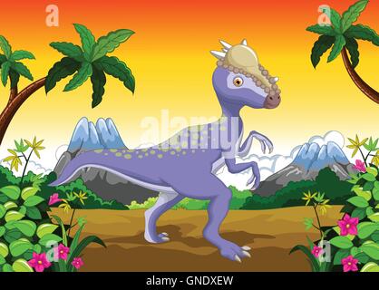 Dinosauro Stegosaurus cartoon per il tuo design Illustrazione Vettoriale