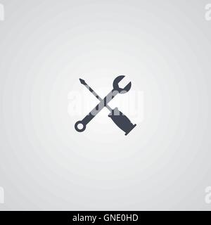 Strumento meccanico logotipo Illustrazione Vettoriale