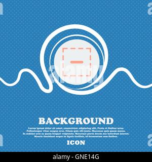 Il segno meno in un quadrato segno. Blu e bianco sfondo astratto di tinte con spazio per il testo e per il design. Vettore Illustrazione Vettoriale