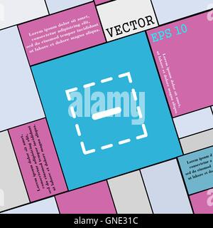 Il segno meno in un'icona quadrata segno. Appartamento moderno stile per il design. Vettore Illustrazione Vettoriale