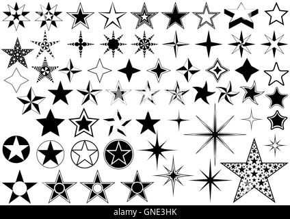 Raccolta di Star Illustrazione Vettoriale