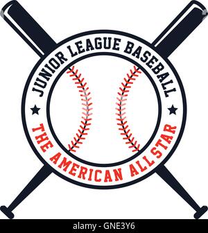 Baseball League tema Illustrazione Vettoriale