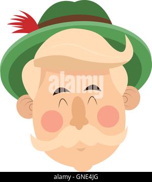 Bavarese icona uomo Illustrazione Vettoriale