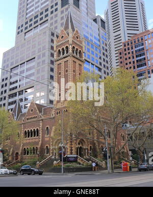 Storica St Michael's Uniting Chiesa nel centro di Melbourne in Australia Foto Stock