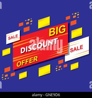 Grande offerta di sconto design banner Illustrazione Vettoriale