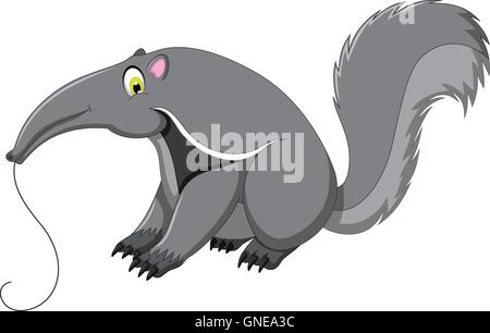 Carino anteater cartoon Illustrazione Vettoriale