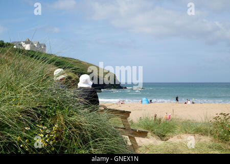 Poldhu Cove Beach Lizard Cornwall Inghilterra REGNO UNITO Foto Stock