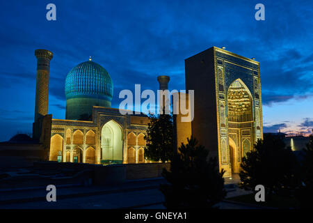 Uzbekistan, Samarcanda, Unesco World Heriatge, Gour Emir mausoleo (tomba di Timur) Foto Stock