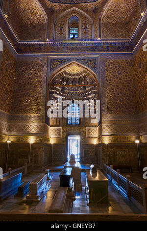 Uzbekistan, Samarcanda, Unesco World Heriatge, Gour Emir mausoleo (tomba di Timur) Foto Stock