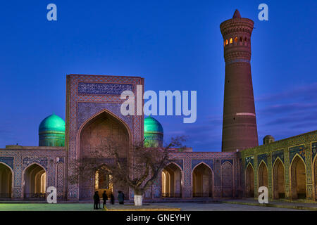 Uzbekistan Bukhara, patrimonio mondiale dell'Unesco, la moschea Kalon Foto Stock