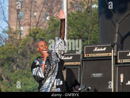 Prestazioni e ventole a AfroPUnk 2016 musica e festival culturale Foto Stock