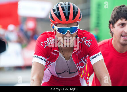 Peña Cabarga, Spagna. 31 Agosto, 2016.Rudy Molard (Cofidis) termina l'undicesima tappa della corsa di ciclismo de 'La Vuelta a España " (Tour di Spagna) tra Colunga e Peña Cabarga su agosto 31, 2016 a Peña Cabarga, Spagna. Credito: David Gato/Alamy Live News Foto Stock