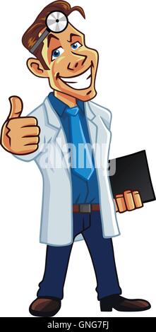 Cool Medico Cartoon Illustrazione Vettoriale