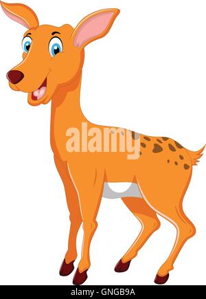 Carino cervi cartoon per la progettazione Illustrazione Vettoriale
