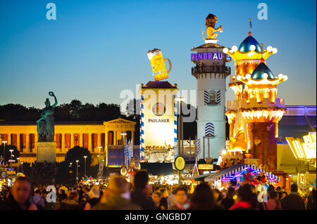 Oktoberfest a Monaco di Baviera Foto Stock