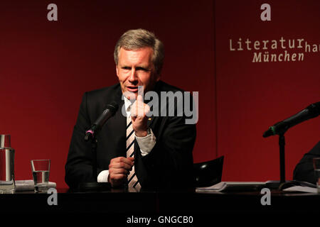 Christian Wulff in un libro lancio a Monaco di Baviera, 2014 Foto Stock