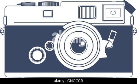 Macchina fotografica lente retro vintage illustrazione vettoriale disegno  Immagine e Vettoriale - Alamy