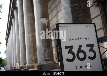 La Haus der Kunst (Casa dell'arte) di Monaco di Baviera, 2014 Foto Stock