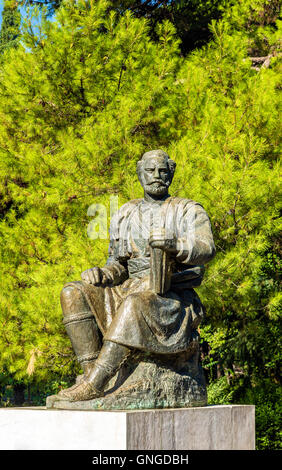 Statua di Petar Petrovic-Njegos II in Podgorica - Montenegro Foto Stock